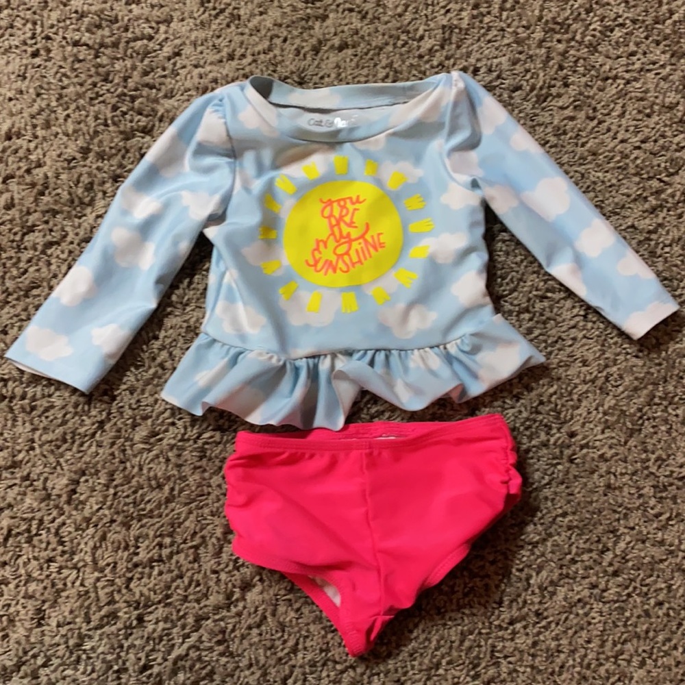 Cat and Jack 12m bikini (rash guard and bottoms)